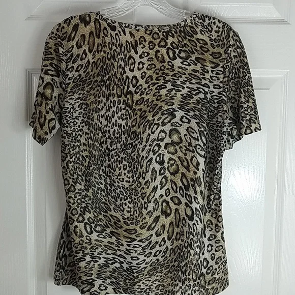 Neiman Marcus, 1-27, Animal Print Top, size M - Picture 3 of 4